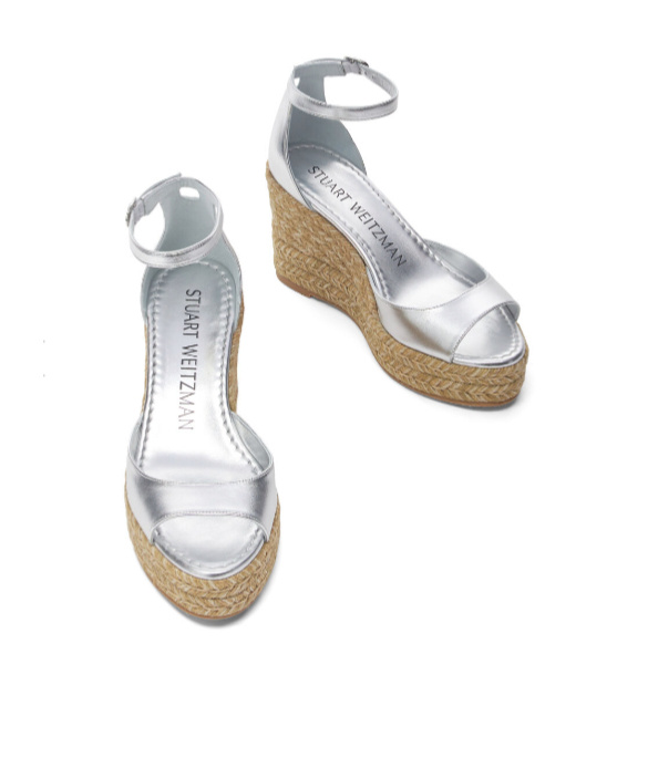 Stuart Weitzman Nudistia 90mm Espadrilles In Metallic