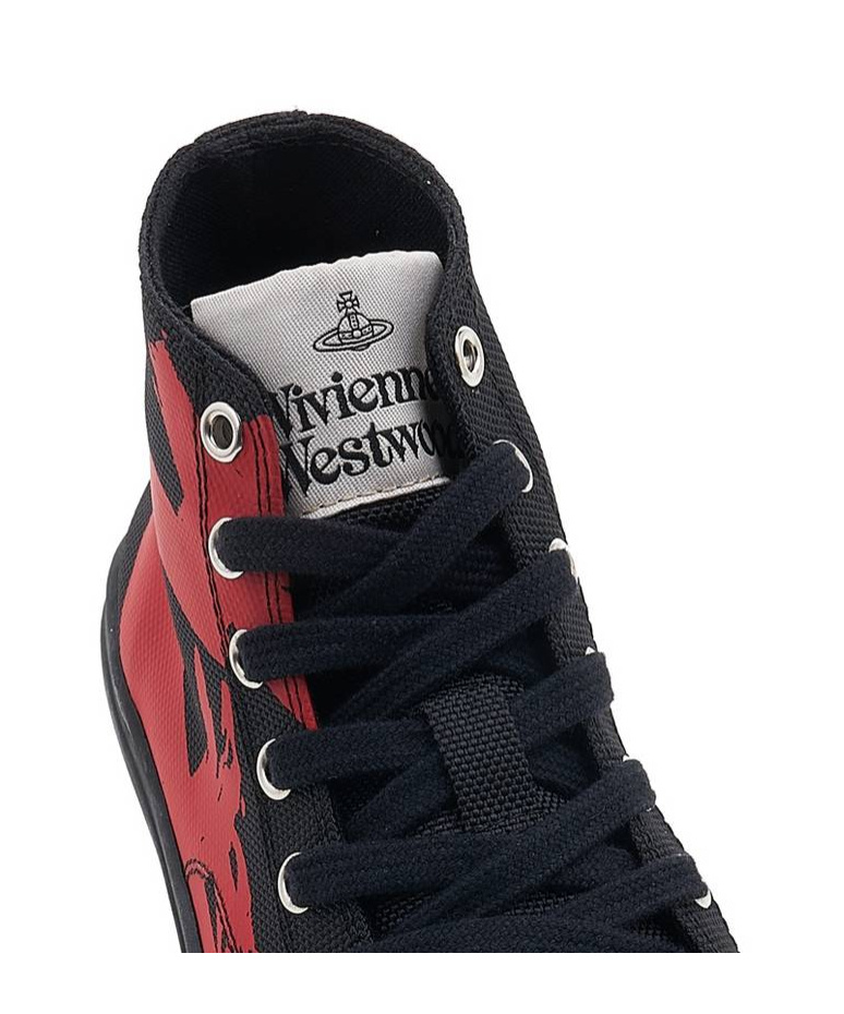 Vivienne Westwood Logo-print High-top Sneakers In Black