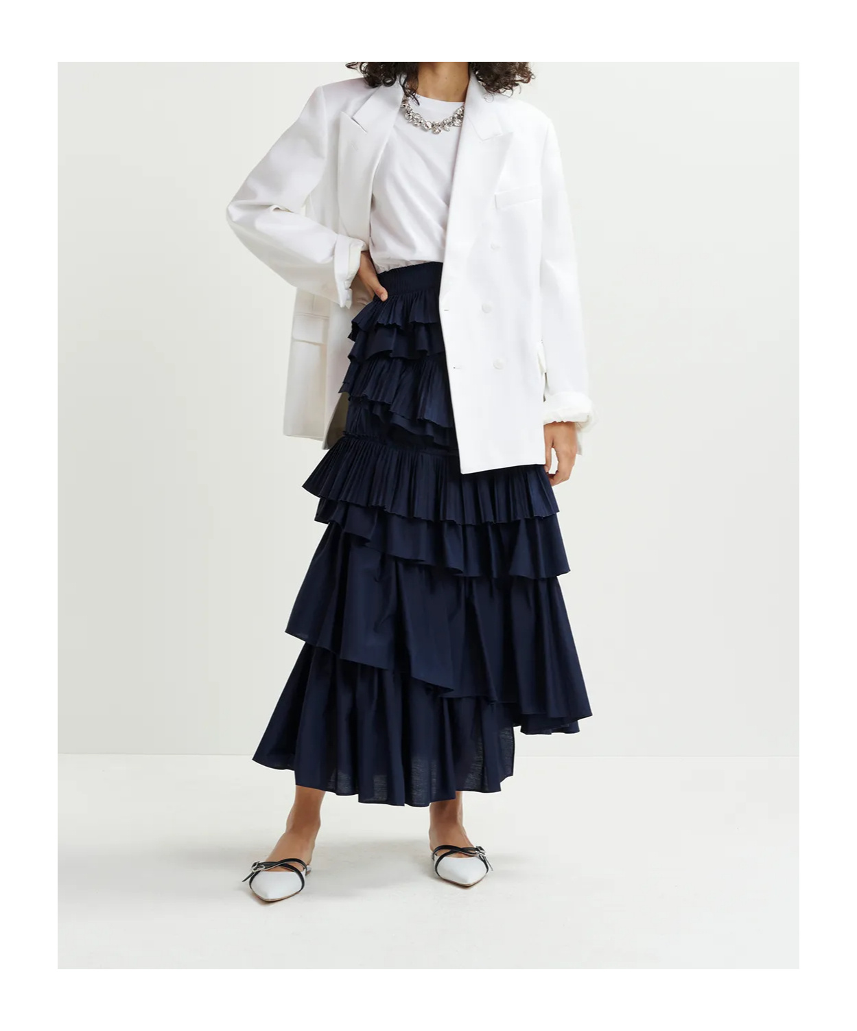 Essentiel Antwerp Hungle Embroidered Tshirt In White