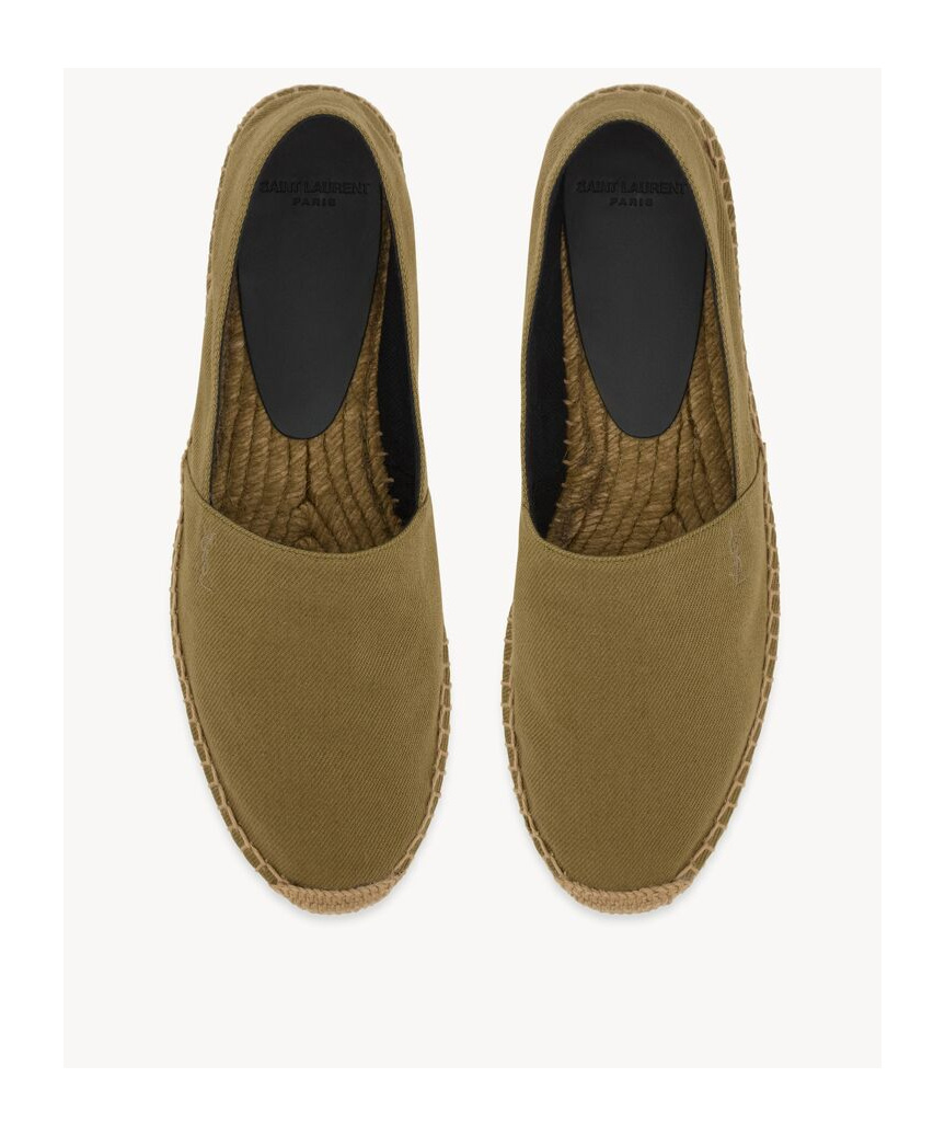 Saint Laurent Espadrilles In Cotton Gabardine In Brown