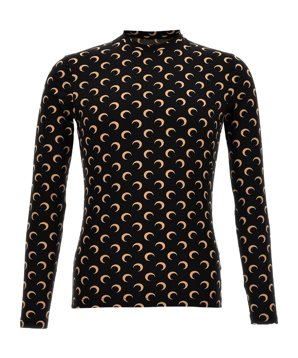 Marine Serre Full Logo T-shirt In Black