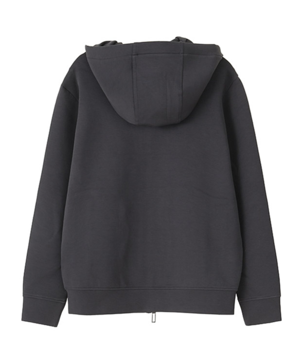 Emporio Armani Drawstring Hooded Sweater Ribbed Cuffs In Black