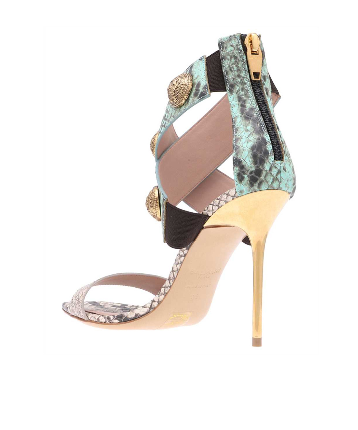 BALMAIN OPEN-TOED HIGH-HEELED SANDALS