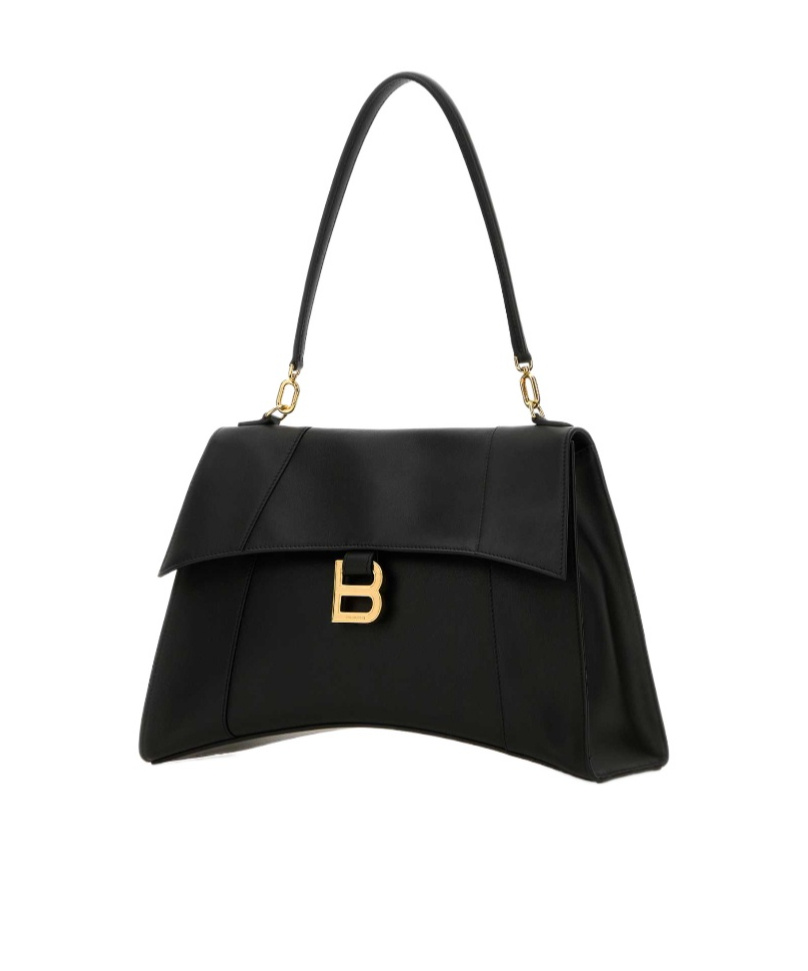 Balenciaga Top Handle Shoulder Bags With Gold-tone Hardware In Black