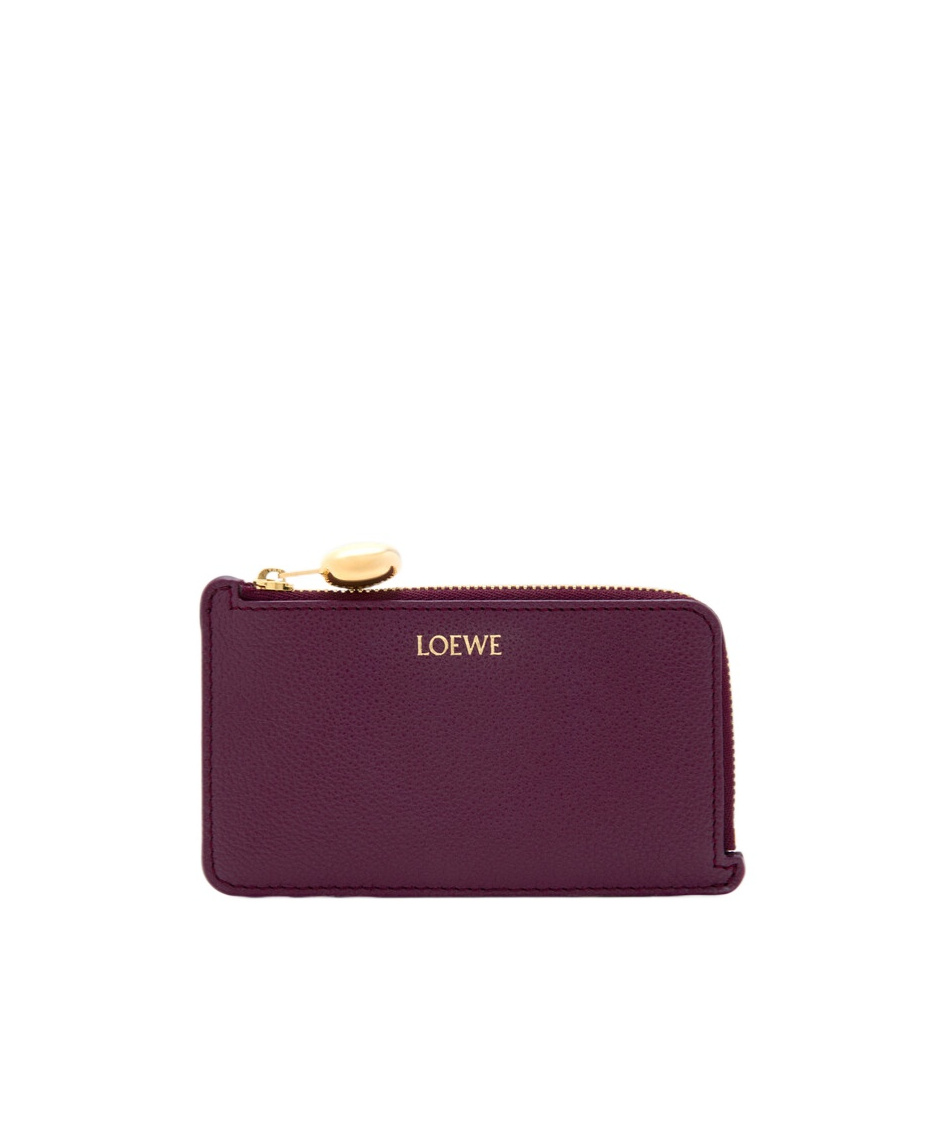 Loewe Zipper Card Holder In Purple
