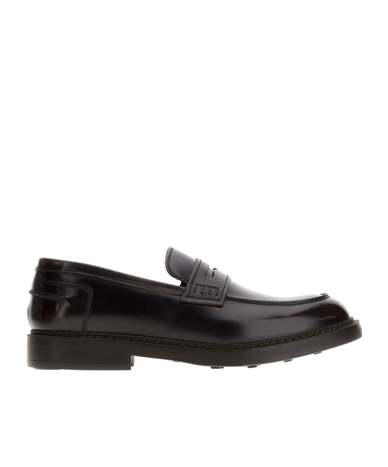Doucal's High-shine Leather Loafers In Black