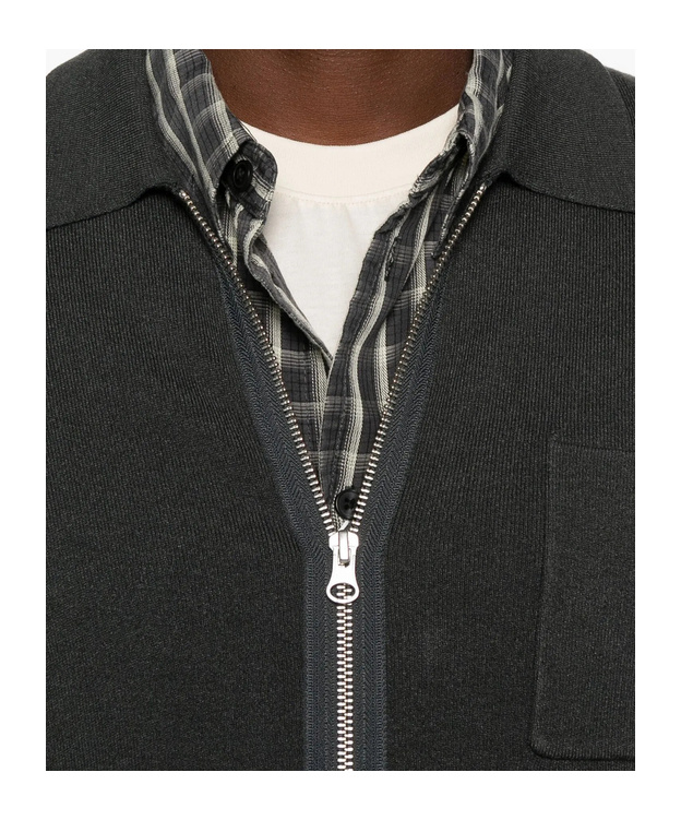 Samsoe & Samsoe Zippered Long-sleeved Sweater In Blue