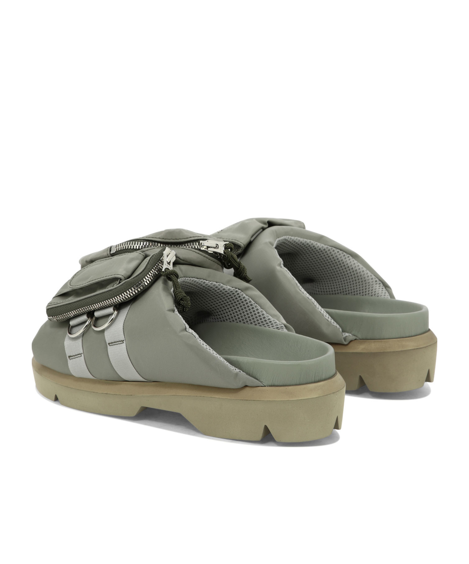 Sacai Open-toed Slippers In Gray