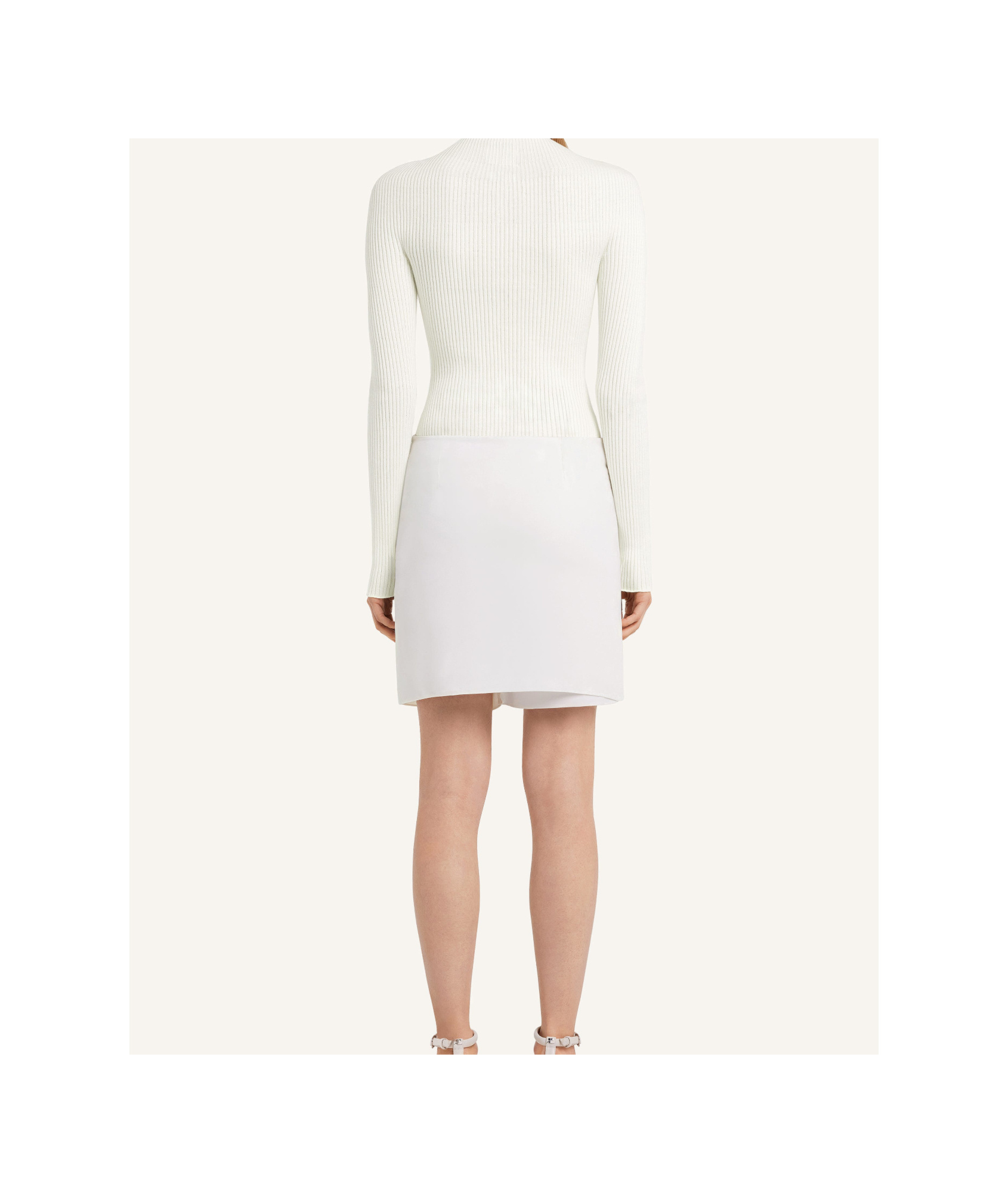 Courrèges Mockneck Sweater In White