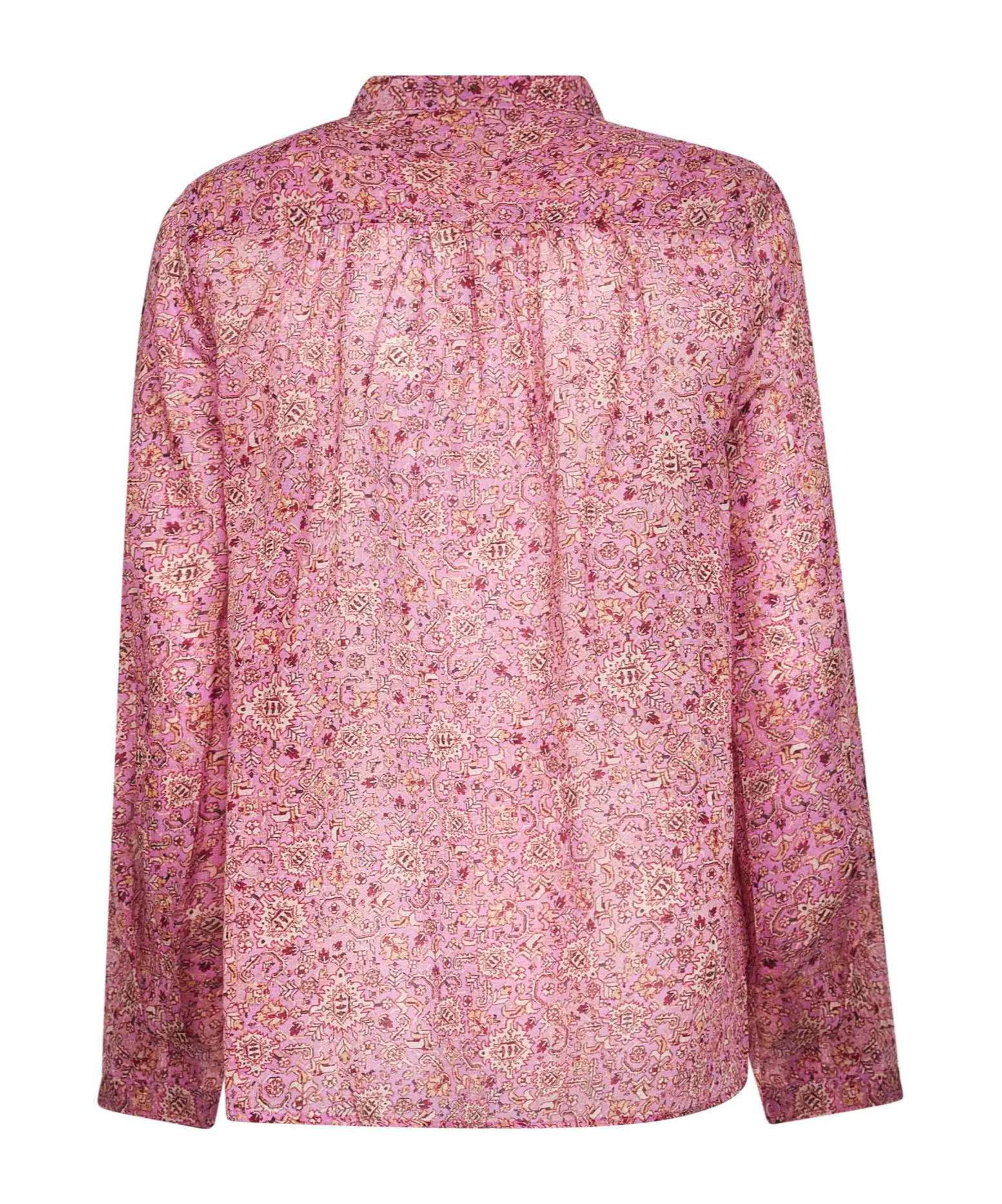 Isabel Marant Étoile Maria Floral-print Band-collar Shirt In Pink