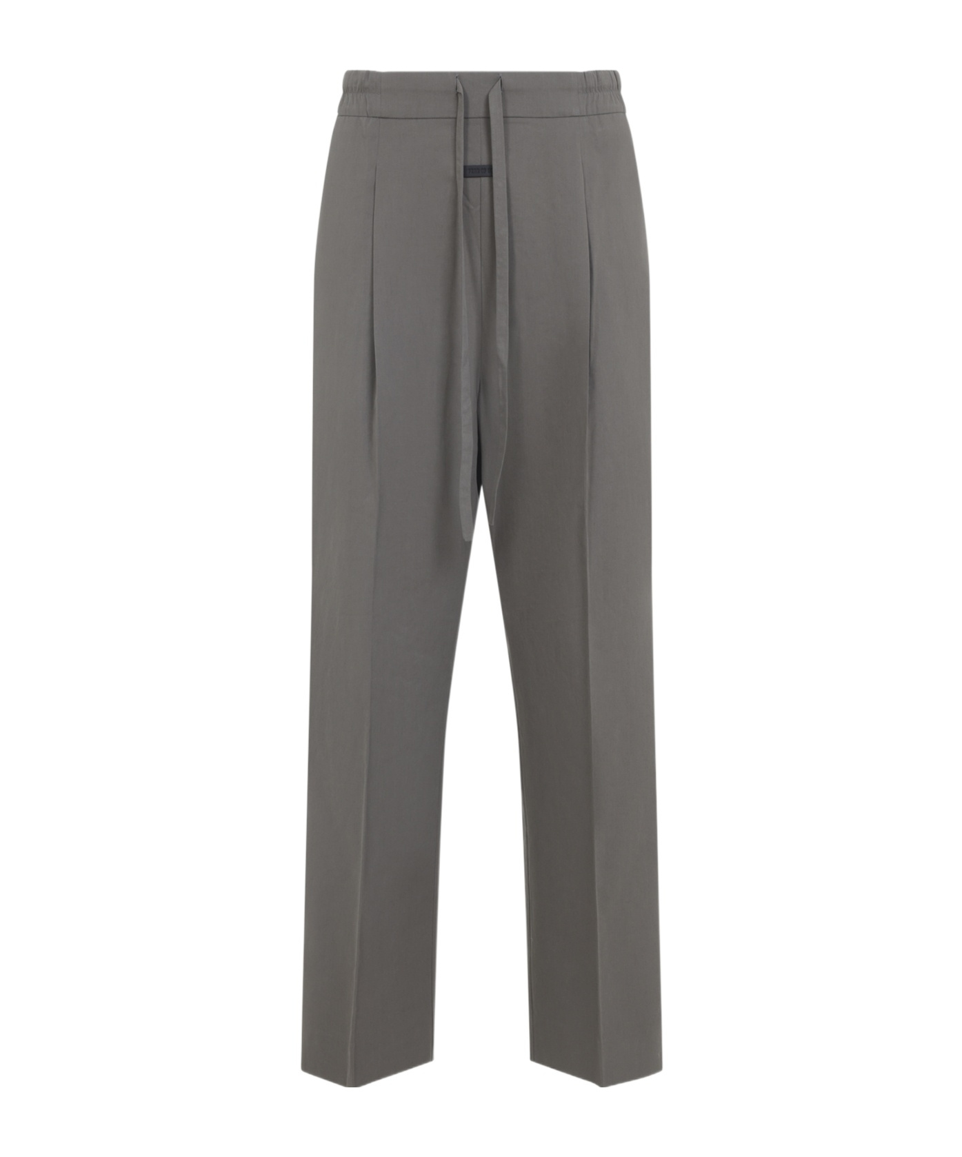 Fear Of God Straight Leg Pants Drawstring Waist In Gray
