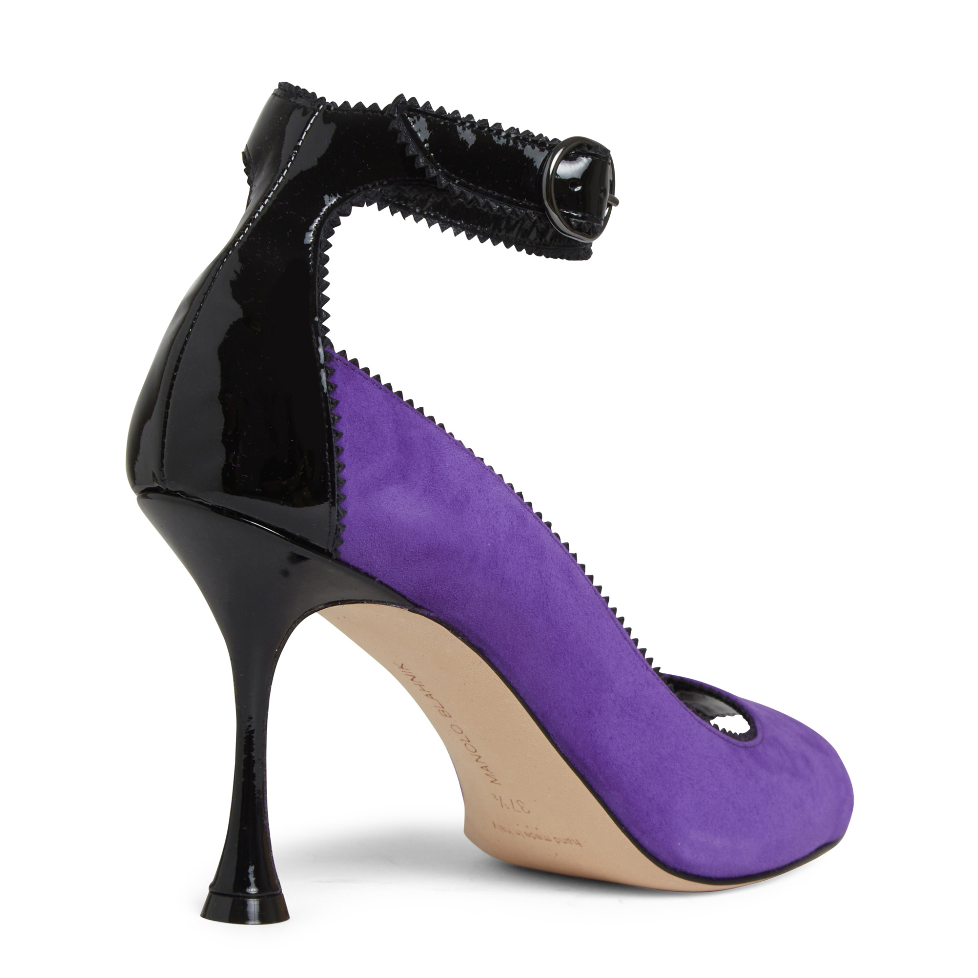 Manolo Blahnik Kadirasa Suede Open-toe Pumps In Black