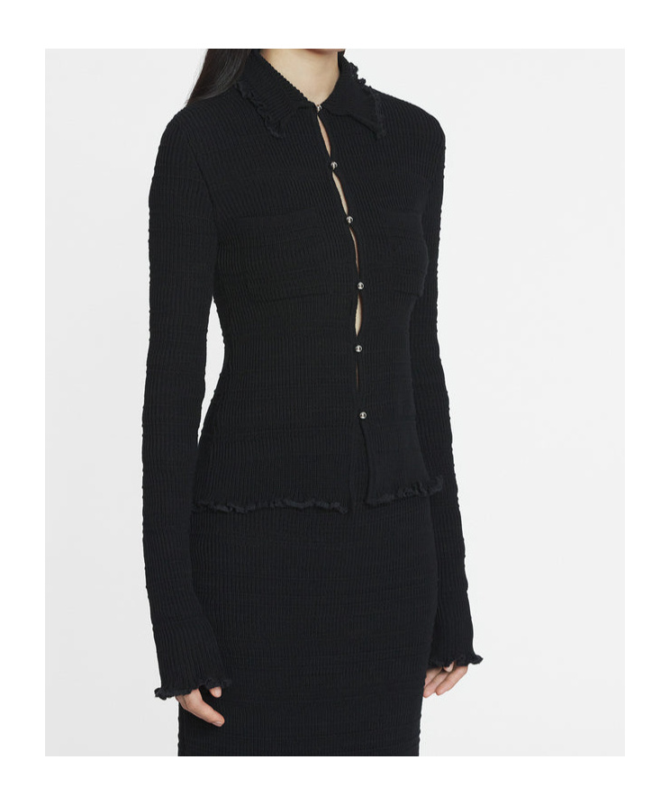 Lanvin Cotton Cardigan In Black