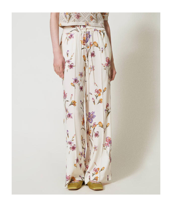 TWINSET CRÊPE DE CHINE TROUSERS 