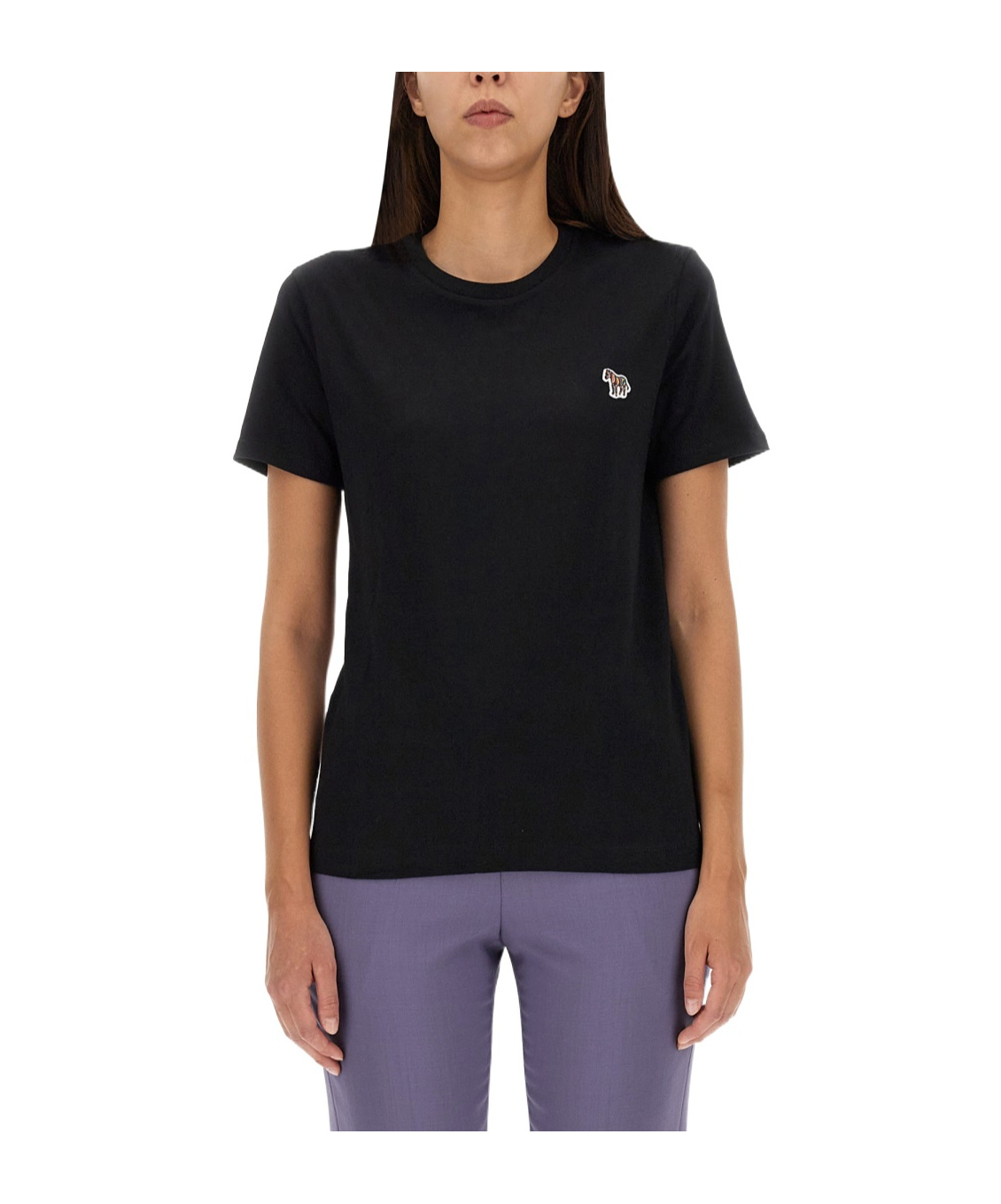 Ps By Paul Smith Zebra Crest T-shirt In Black