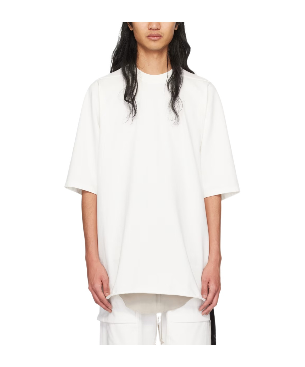 Rick Owens Drkshdw Crew-neck Cotton T-shirt In White
