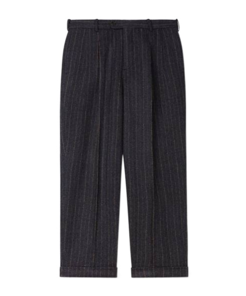 Kenzo Pure Wool Straight Pleated Tailored Pants In Black