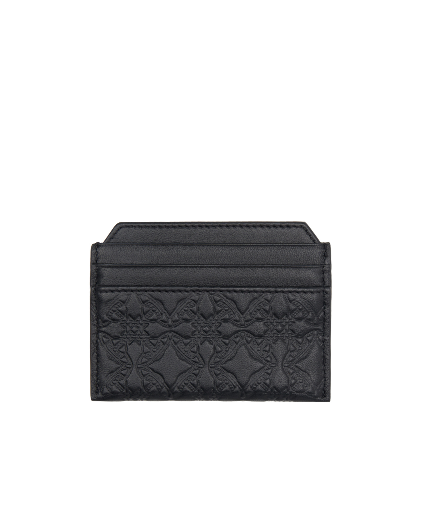 Vivienne Westwood Logo Plaque Milan Card Holder In Black