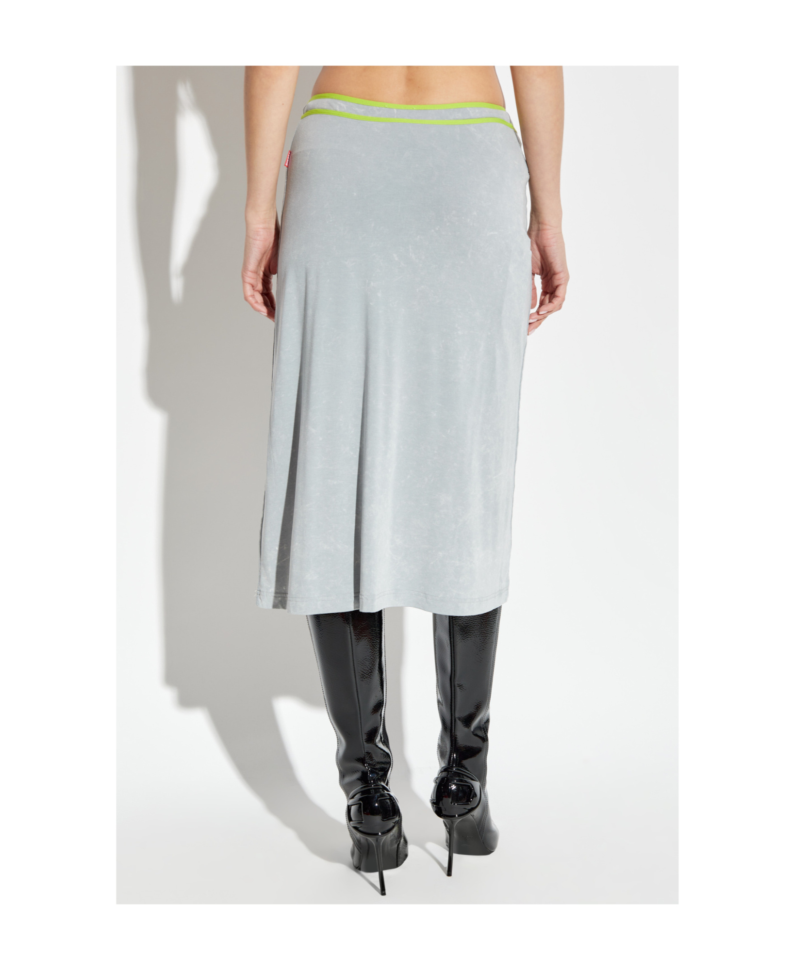 Diesel Fine Skirt Detail Elastic Waistband In Green