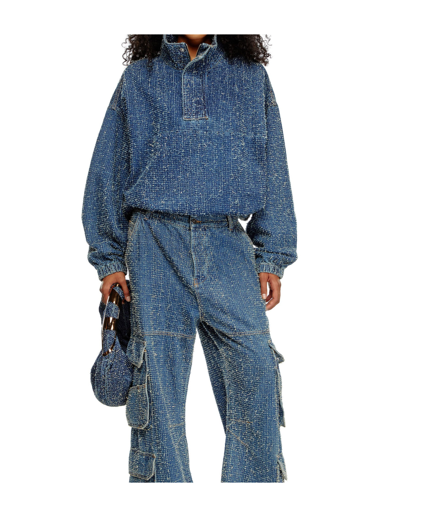 DIESEL GRAB-D DENIM TOTE BAG 