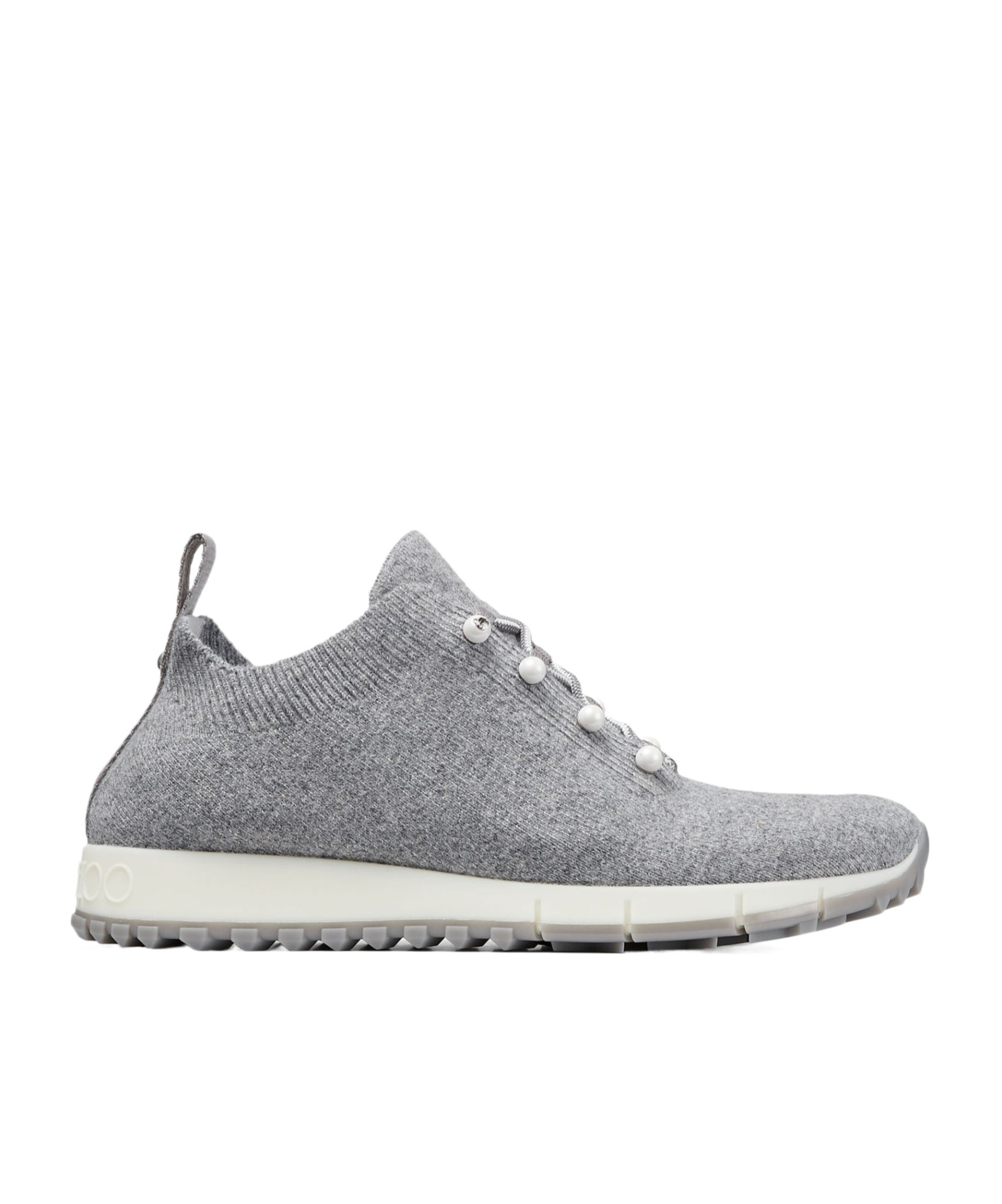 Jimmy Choo Veles Pearl Embellished Sneakers In Gray