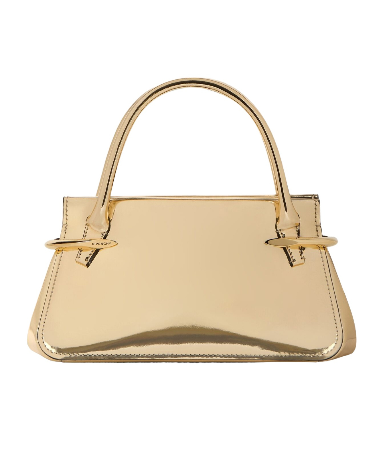 Givenchy Pinch Mini Shoulder Bag In Metallic Leather In Pink