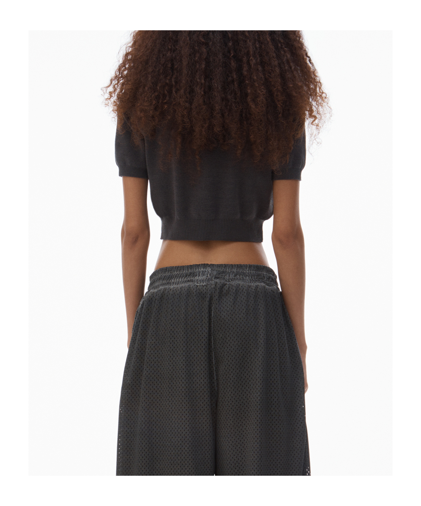 ALEXANDER WANG LOGO-EMBOSSED T-SHIRT