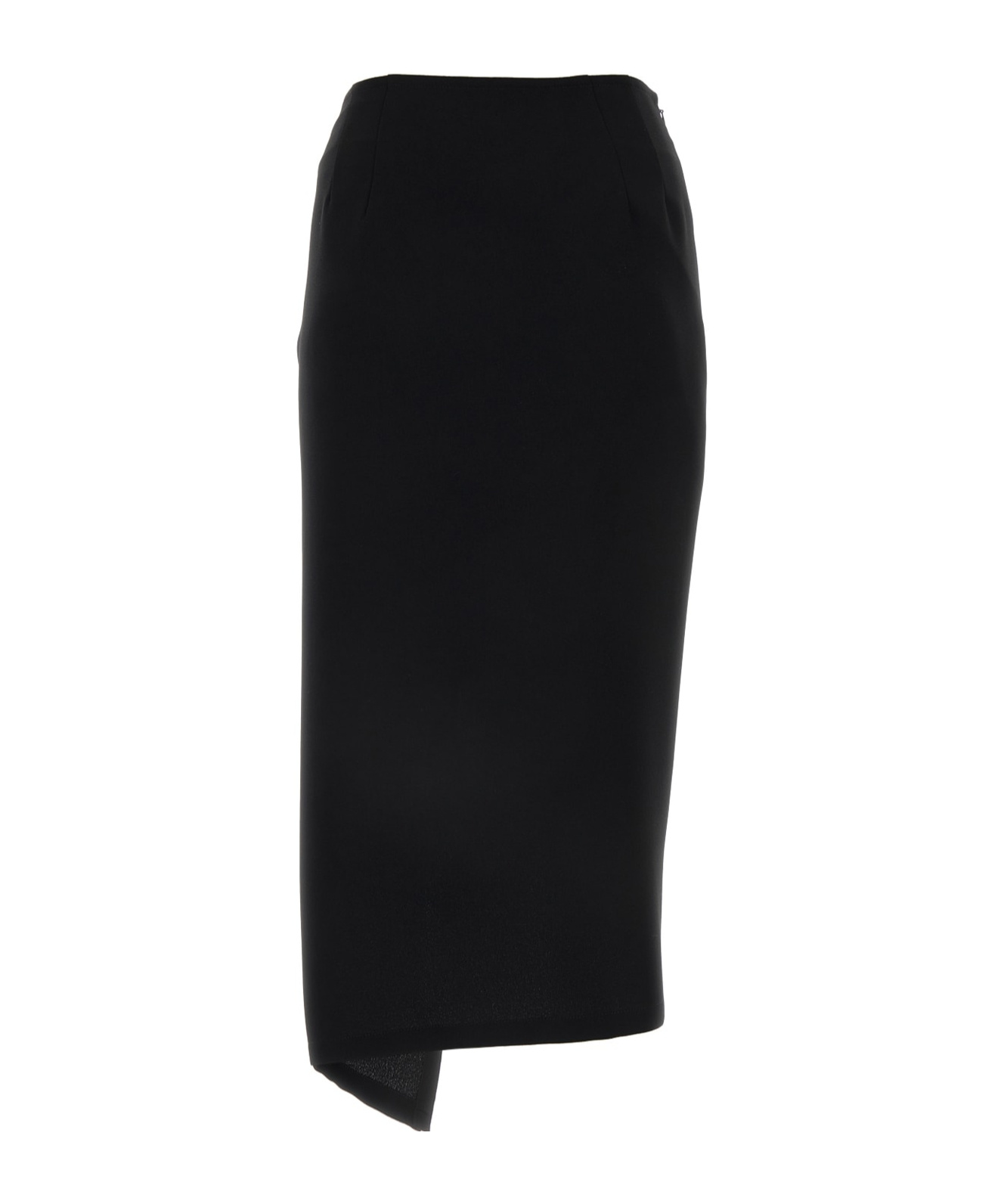 Dries Van Noten Ruffle-trim Cotton Midi Skirt In Black