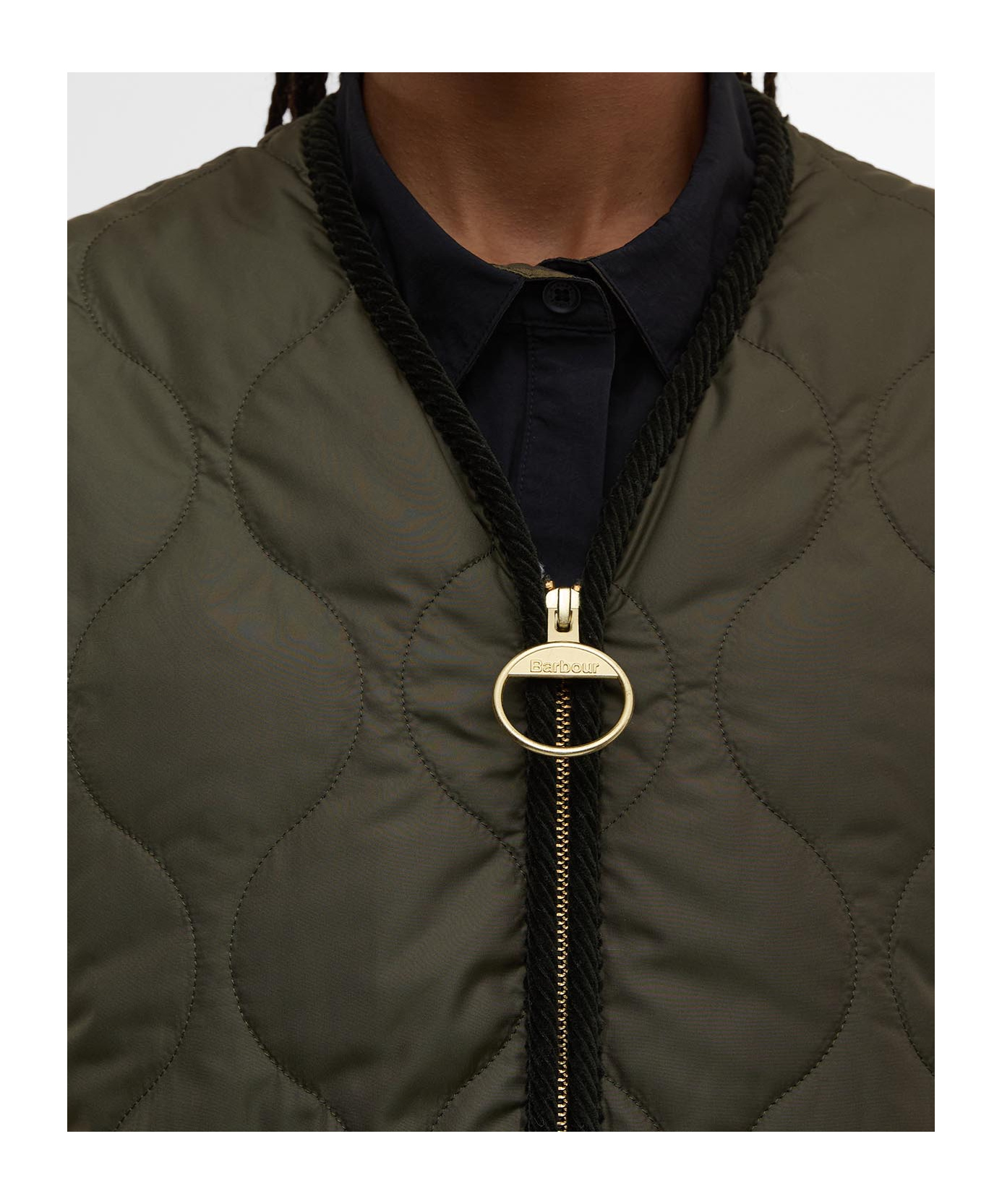 Barbour Quilted Borg-lined Vest In Black