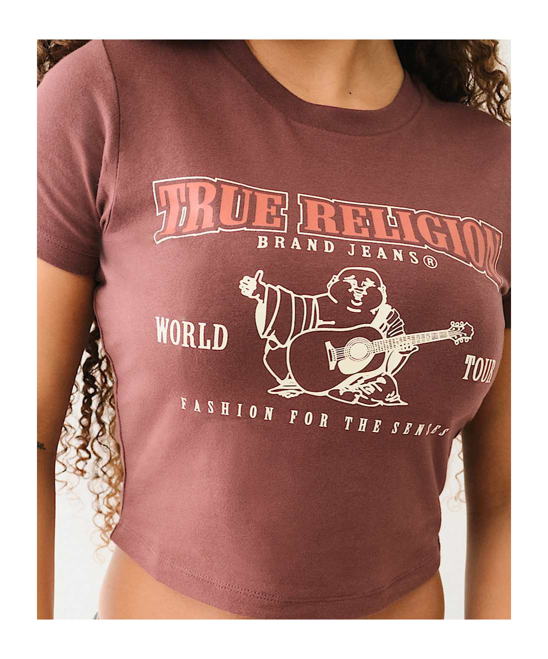 TRUE RELIGION WORLD TOUR LOGO BABY TEE