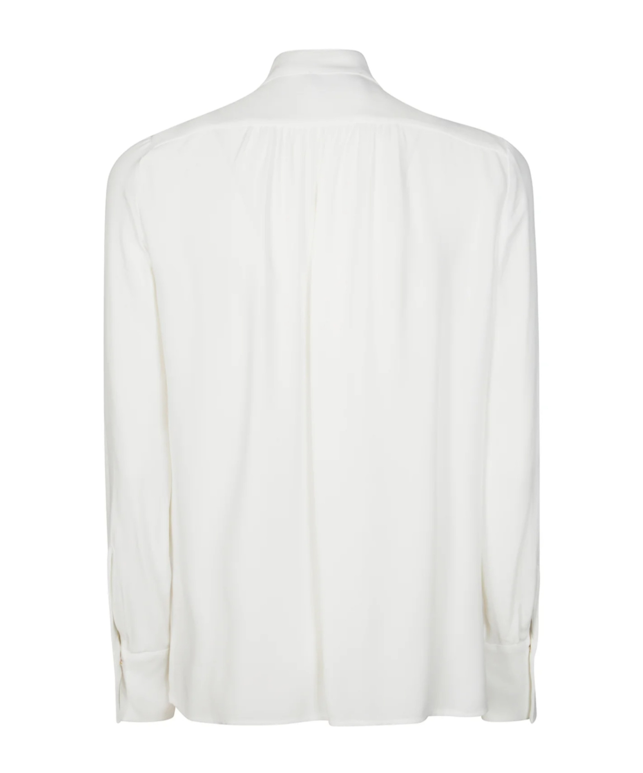 Elisabetta Franchi Logo-charms Georgette Blouse In White