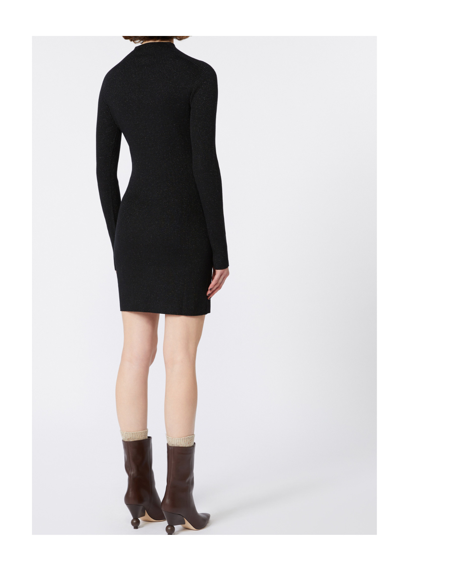 Weekend Max Mara Long-sleeved Dress In Black
