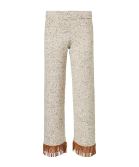 ALANUI FRINGED WOOL-BLEND PANTS