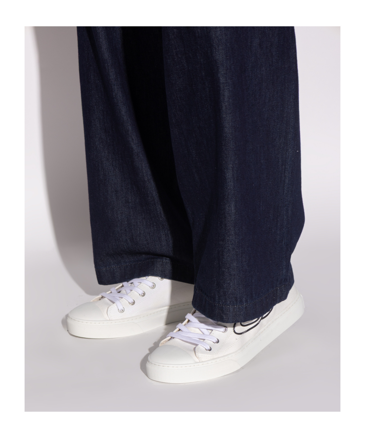 Vivienne Westwood Plimsoll High Top Canvas Man Sneakers White Size 12 Textile Fibers In White