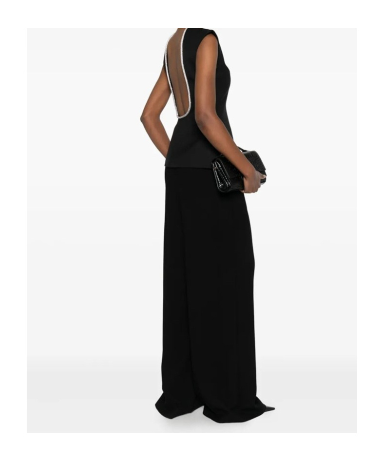 Rohe Crystal-embellished Open-back Top In Black
