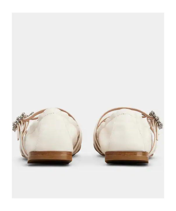 Roger Vivier "nappa Ballet Flats With Strass Buck In White