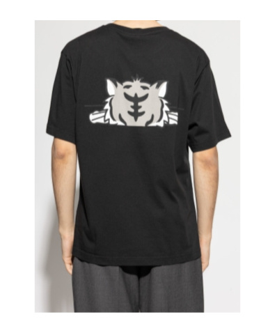 Kenzo Black Oversized T-shirt With Print