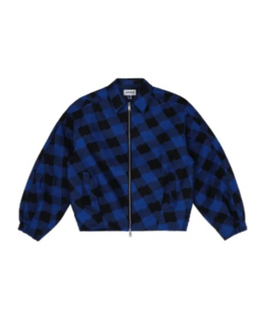 Ader Error Lapel Geometric Pattern Casual Jacket In Blue