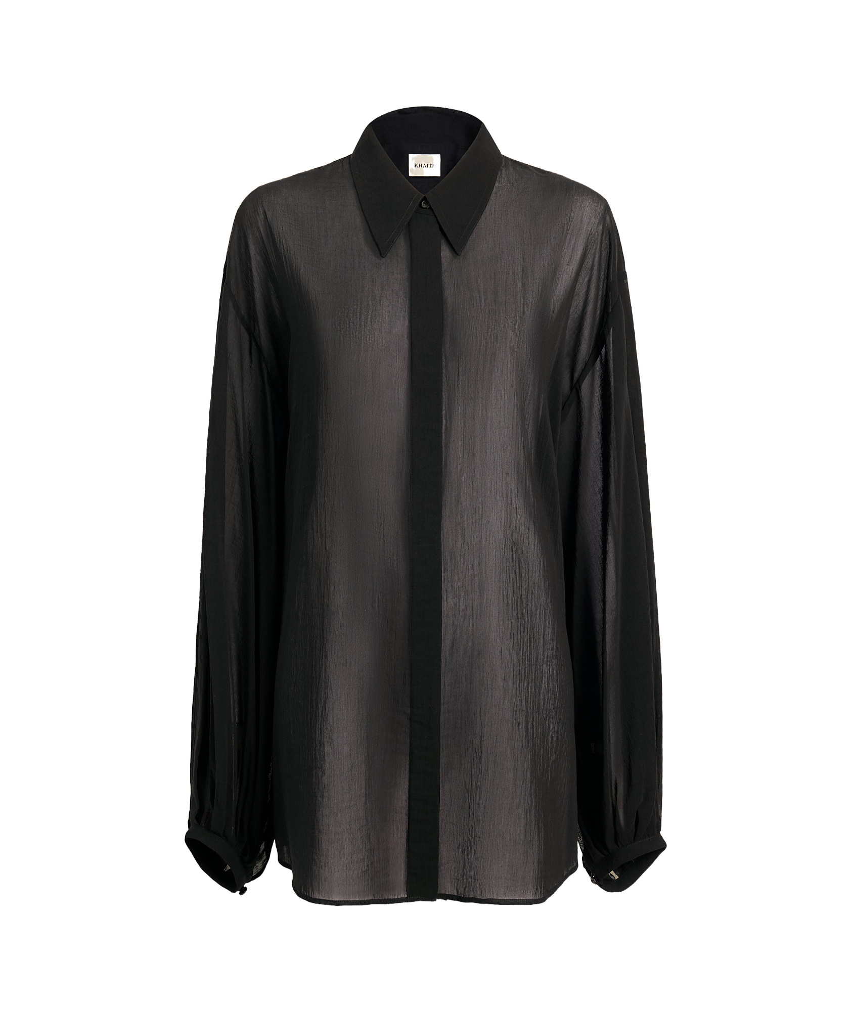 KHAITE KHAITE LONG-SLEEVED SHEER TOP