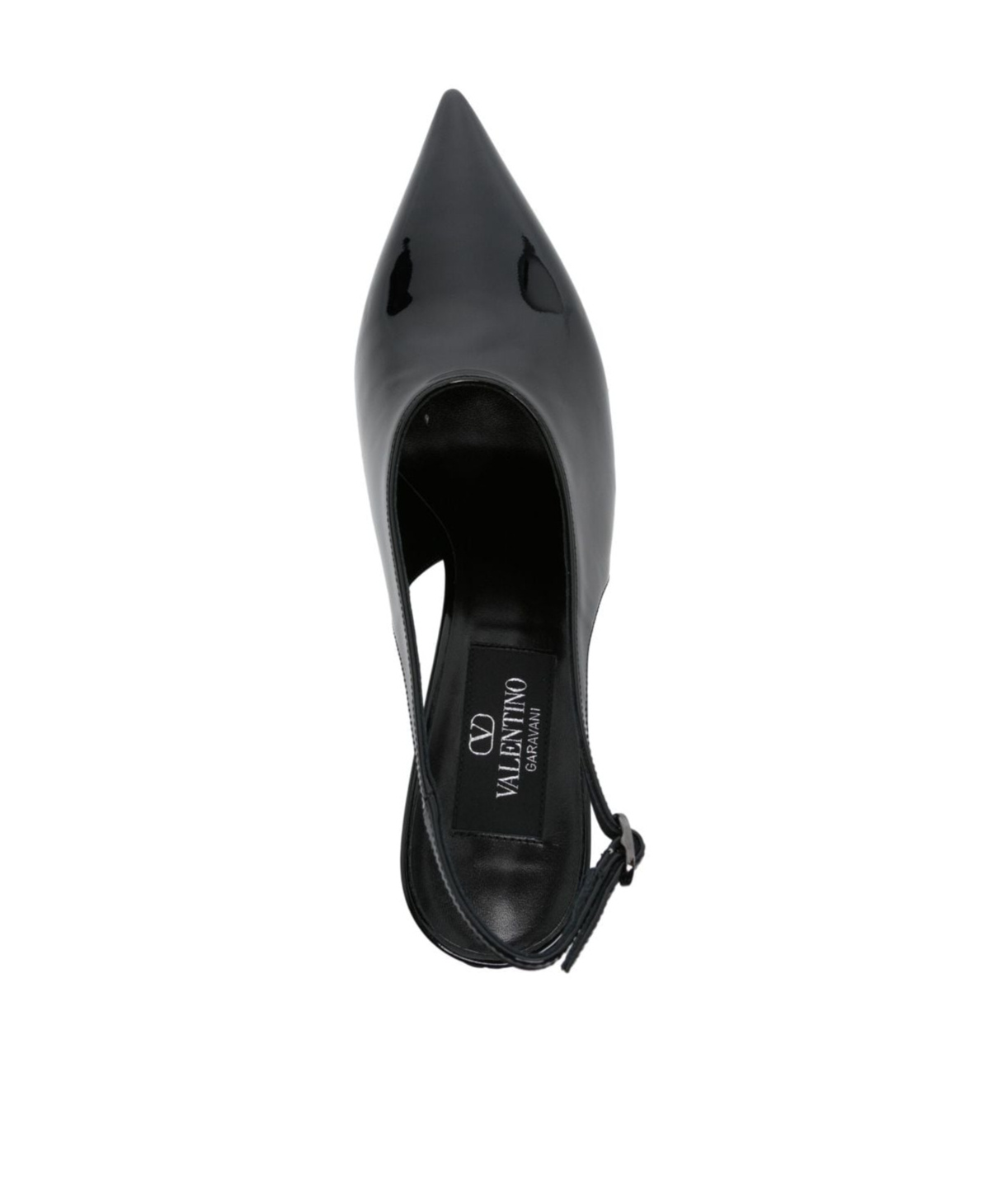 Valentino Le Salon Black Patent Leather Slingback In Black