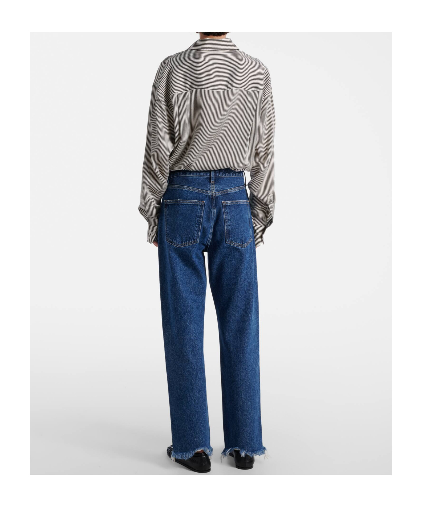 Agolde Mid-rise Straight-leg Denim Trousers In Blue