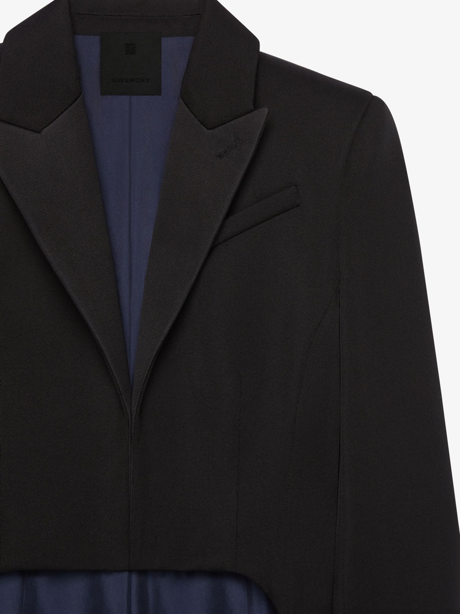 Givenchy Wool Tuxedo Jacket In Black
