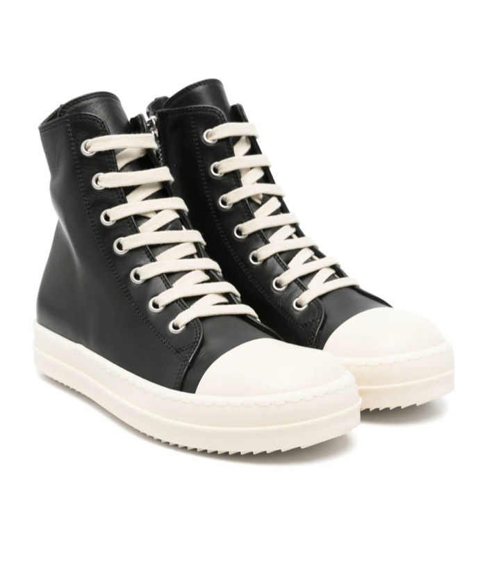 Shop Rick Owens Lace-up Sneakers In Black