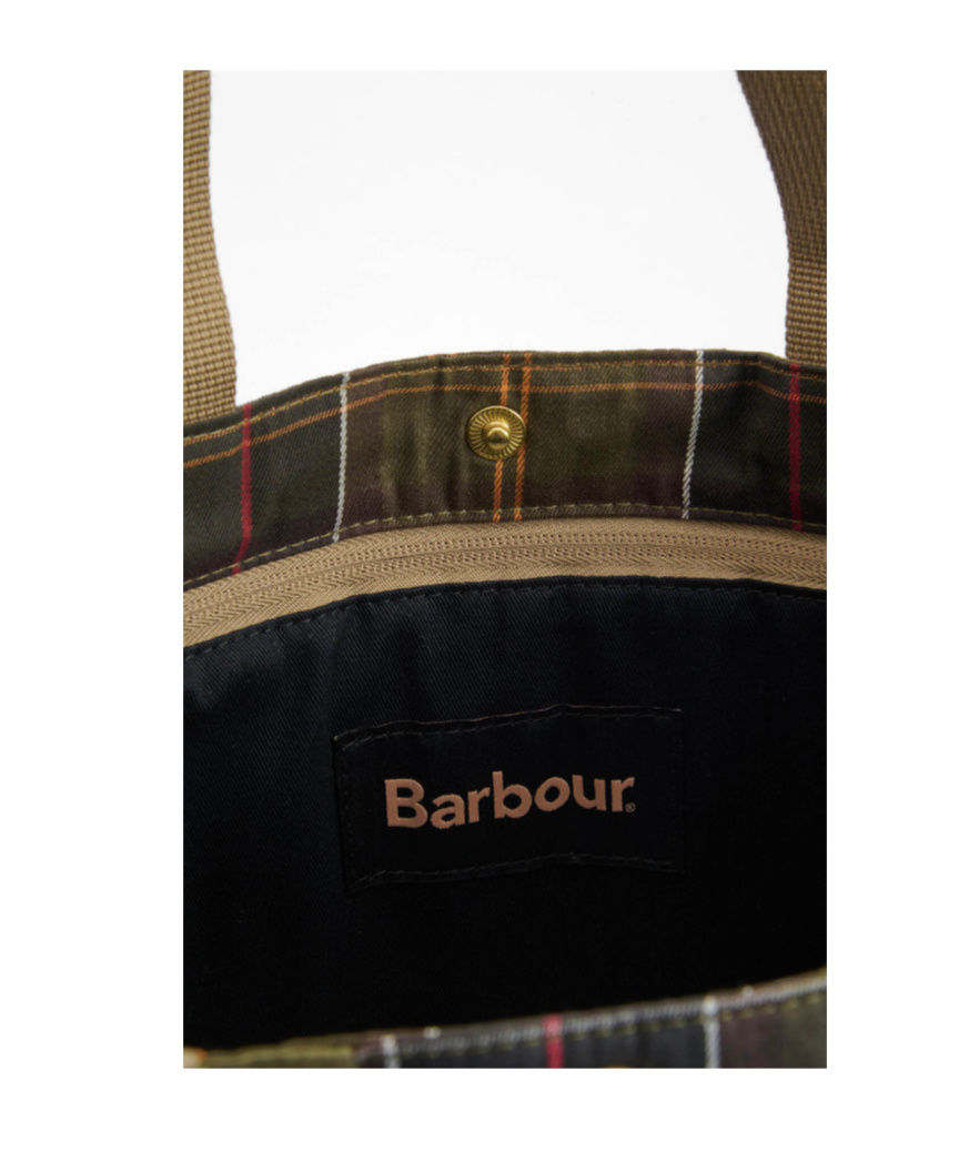 Shop Barbour Transport Patchwork Tote Bag In Green