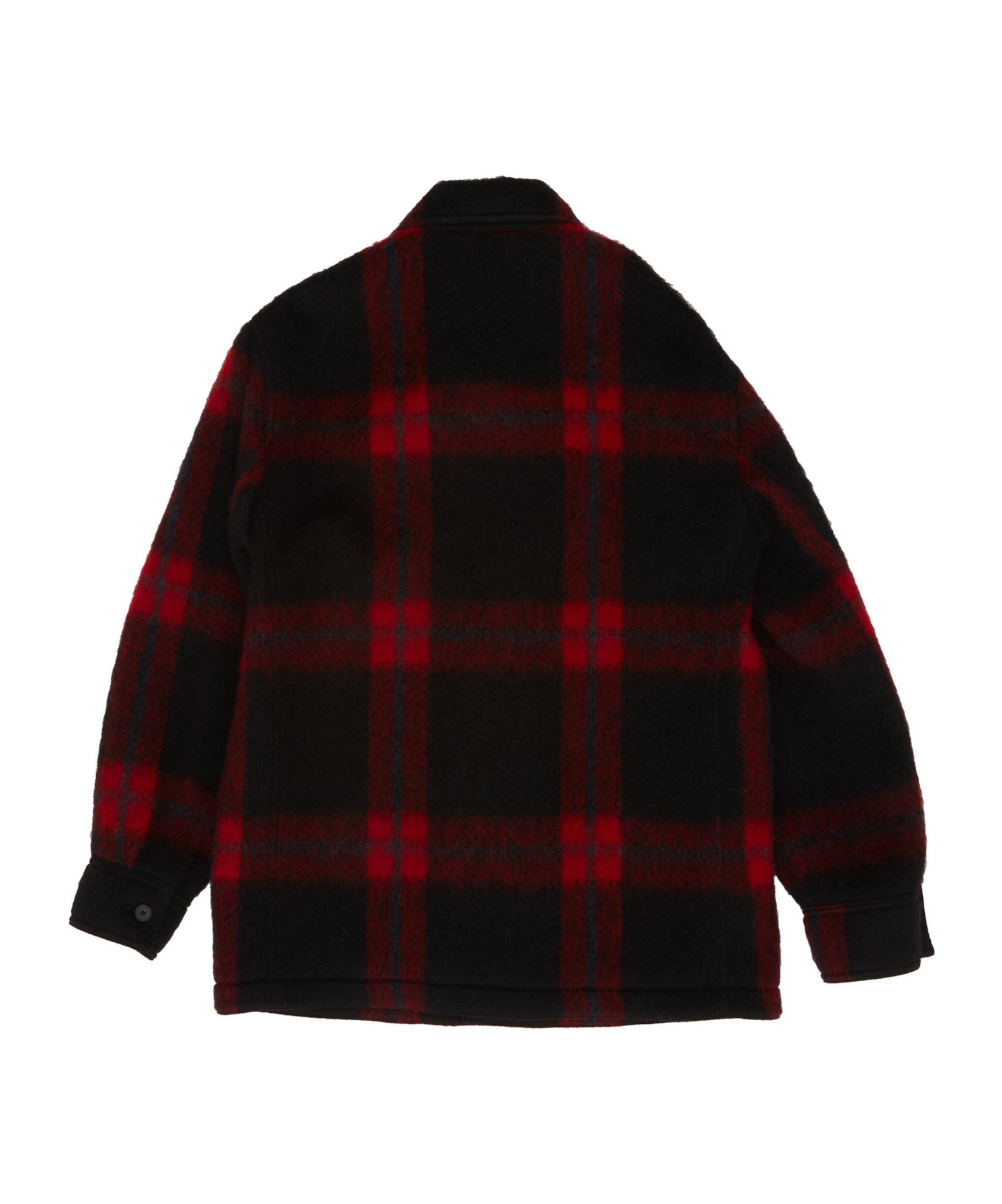 Valentino Logo Plaque Check-patterned Jacket In Black