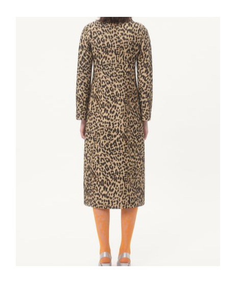Valentino Leopard Print Belted Coat In Brown