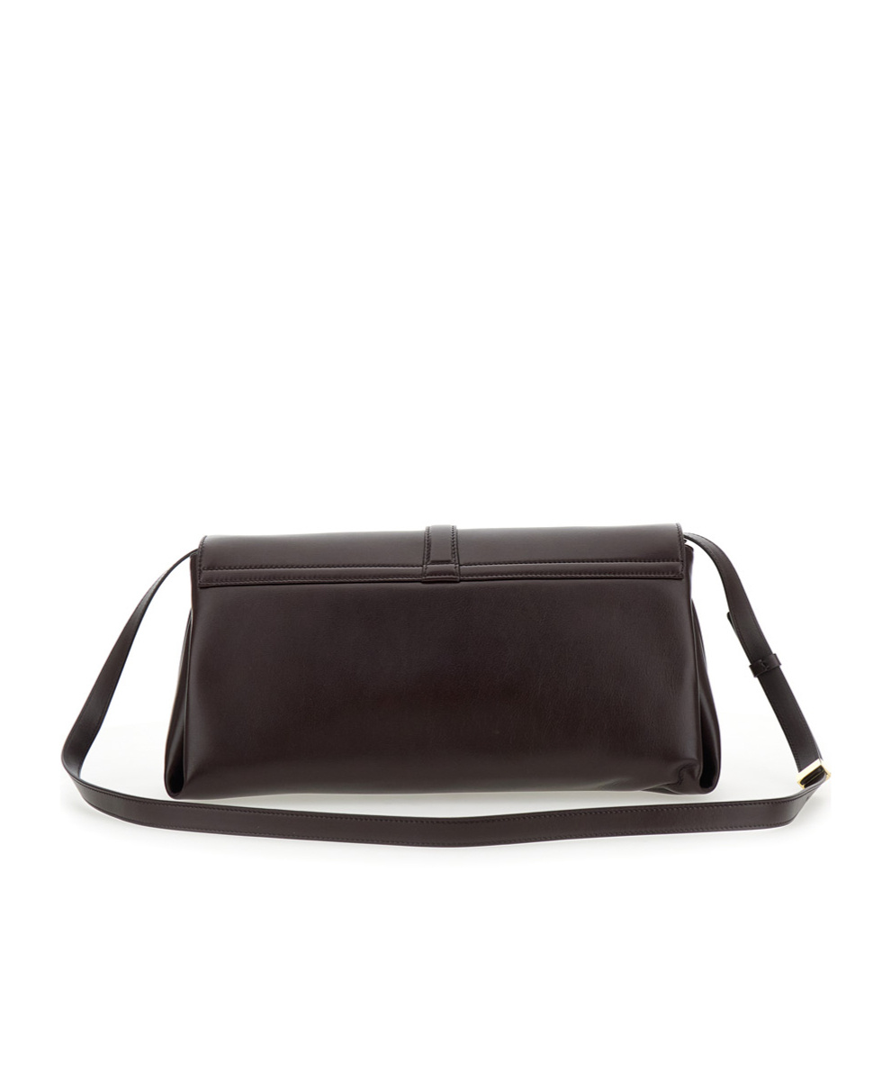 Shop Ferragamo Logo Buckle Shoulder Bag In Black