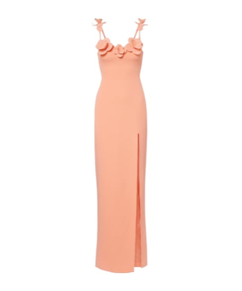 David Koma Floral-applique Gown In Pink