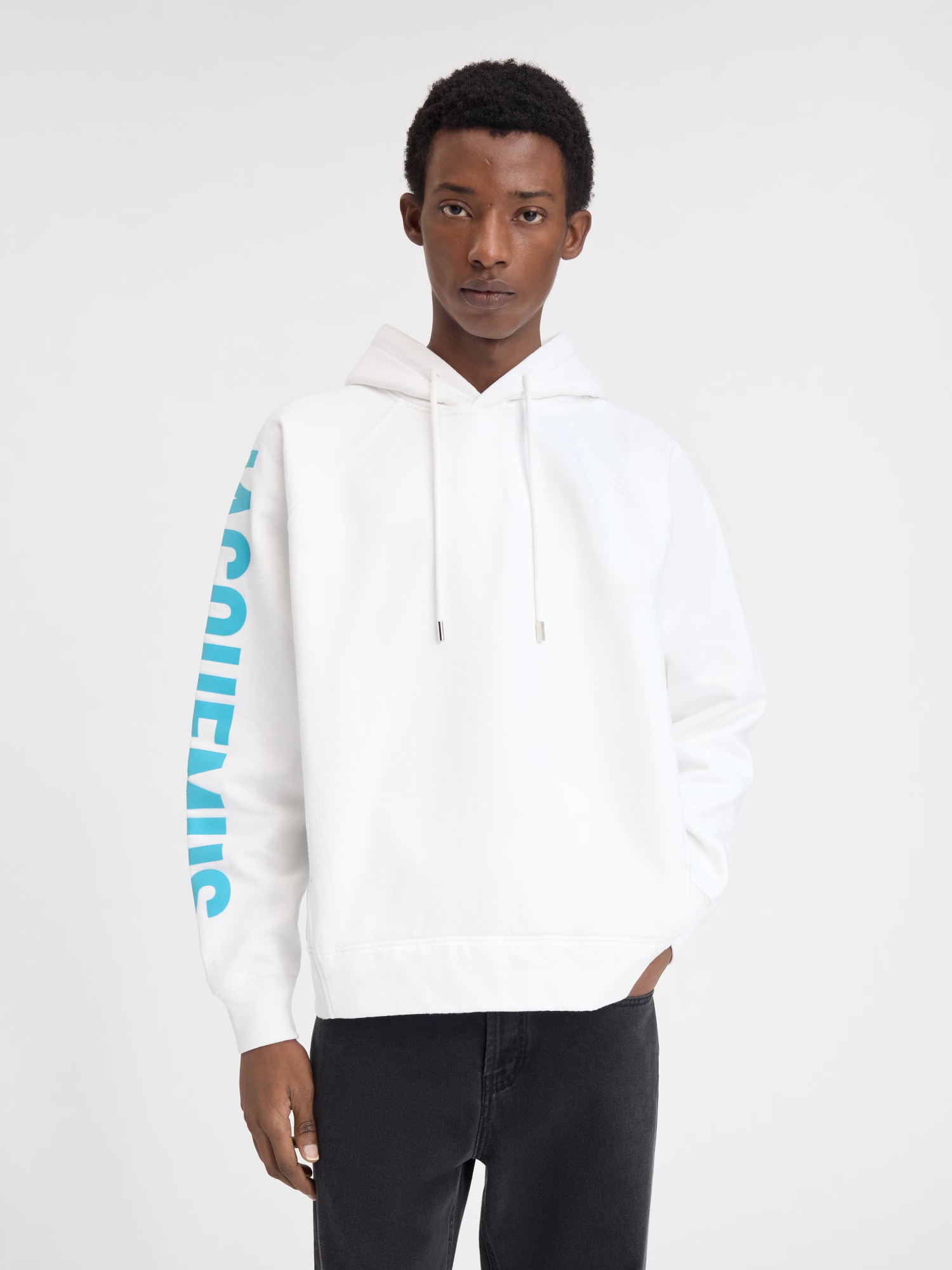 Jacquemus Le Hoodie Typo Hoodie In White