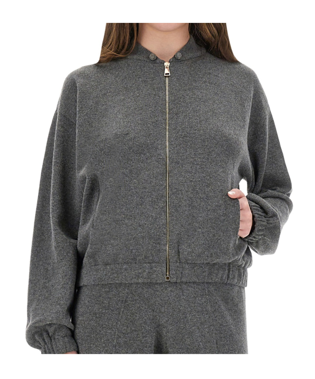 Fabiana Filippi Long-sleeved Sweatshirt In Gray